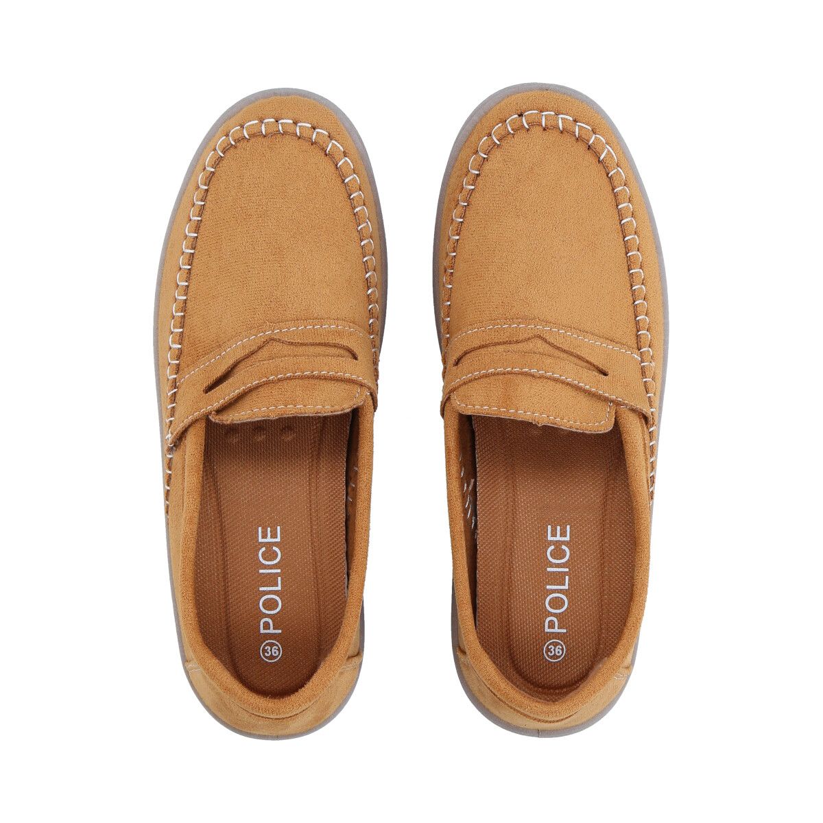POLICE - Mocasín Mujer Camel Sole Police