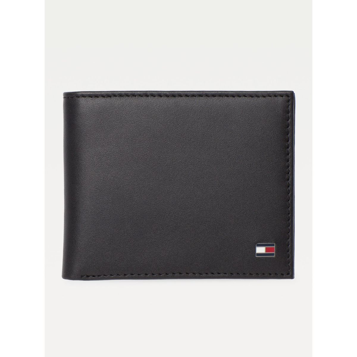 TOMMY HILFIGER - Billetera Eton De Cuero Negro Tommy Hilfiger