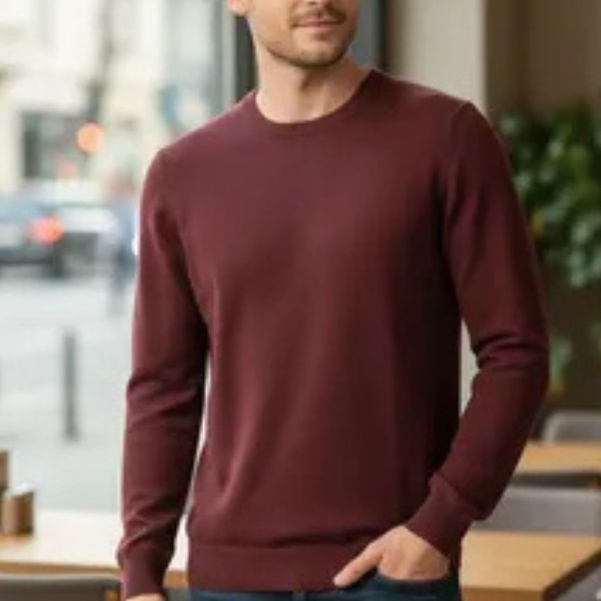 LOOK SHOP - Sweater Tejido Hombre Cuello Redondo Hilo 107