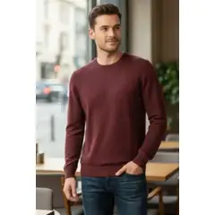 LOOK SHOP - Sweater Tejido Hombre Cuello Redondo Hilo 107
