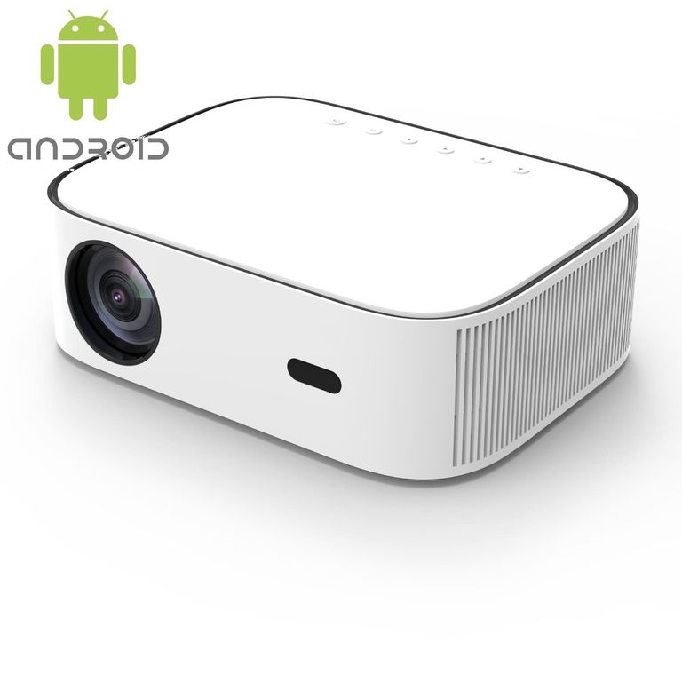 CASTLETEC Proyector Led Android WiFi 500ANSI 9000 lúmenes Full HD 1080p YG550