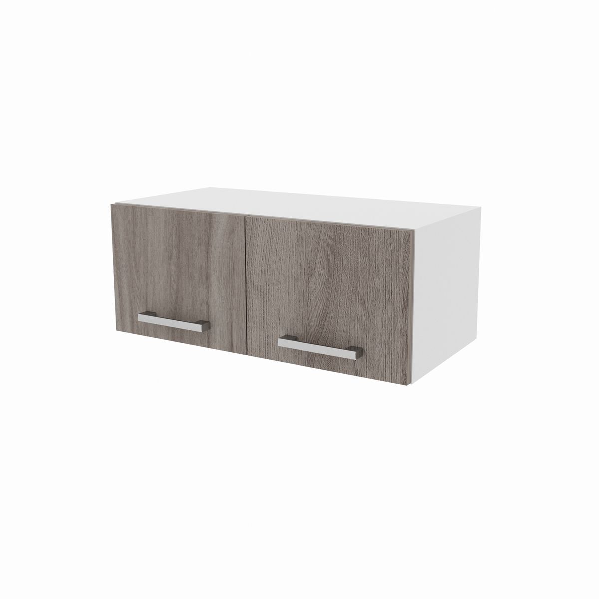 TECNOMOBILI - MUEBLE DE COCINA  AEREO 2 PUERTAS BLANCO/GRIS