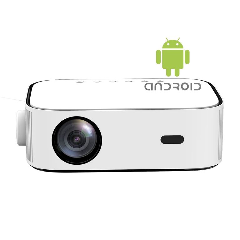 CASTLETEC Proyector Android Led 500 ANSI 9000 lúmenes Full HD 1080p YG550