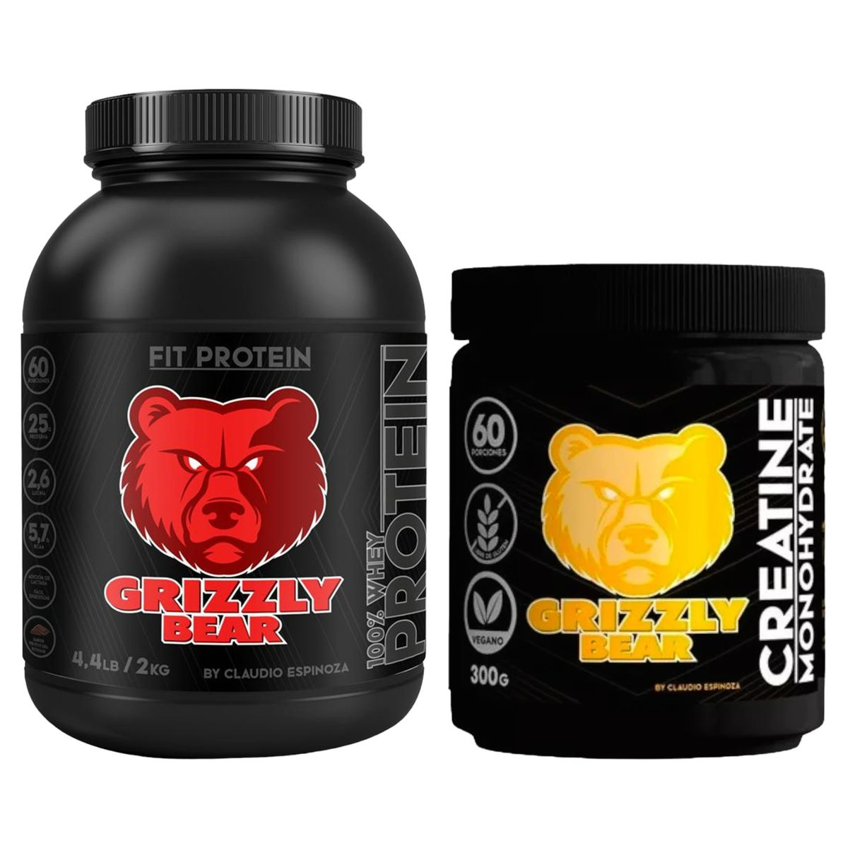 GRIZZLY - Pack Proteína Grizzly Bears 2 kg 60 SV. - Chocolate  y Creatina 300gr