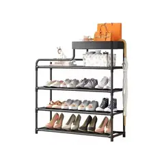 GENERICO - Rack Zapatero Zapatillas Multifuncional Organizador Zapatos Negro.