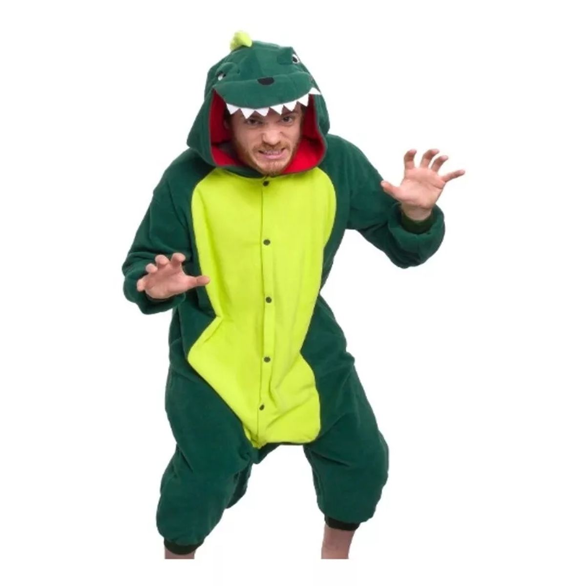 LIKE SHOP - Pijamas Animales Enterito Kigurumi Dinosaurio Verde