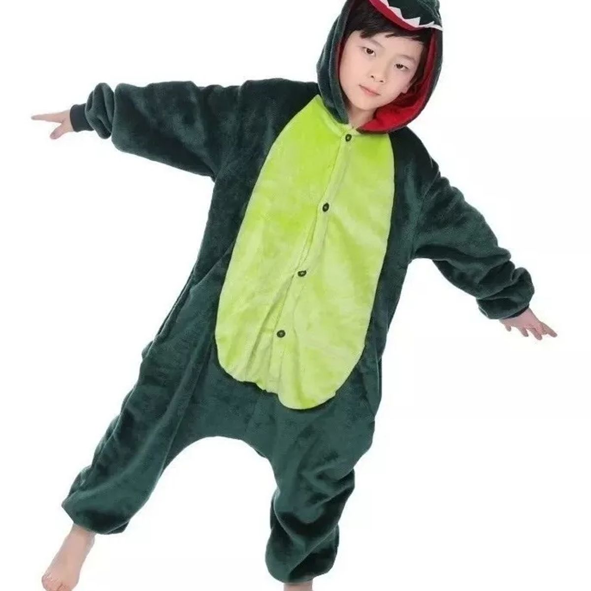 LIKE SHOP - Pijamas Animales Enterito Kigurumi Dinosaurio Verde