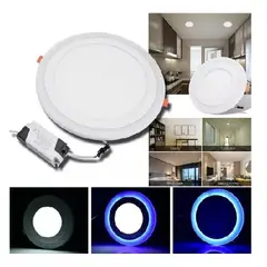 GENERICO - Foco Panel Plafón Led Bicolor Embutido 18w + 6w Redondo 003104