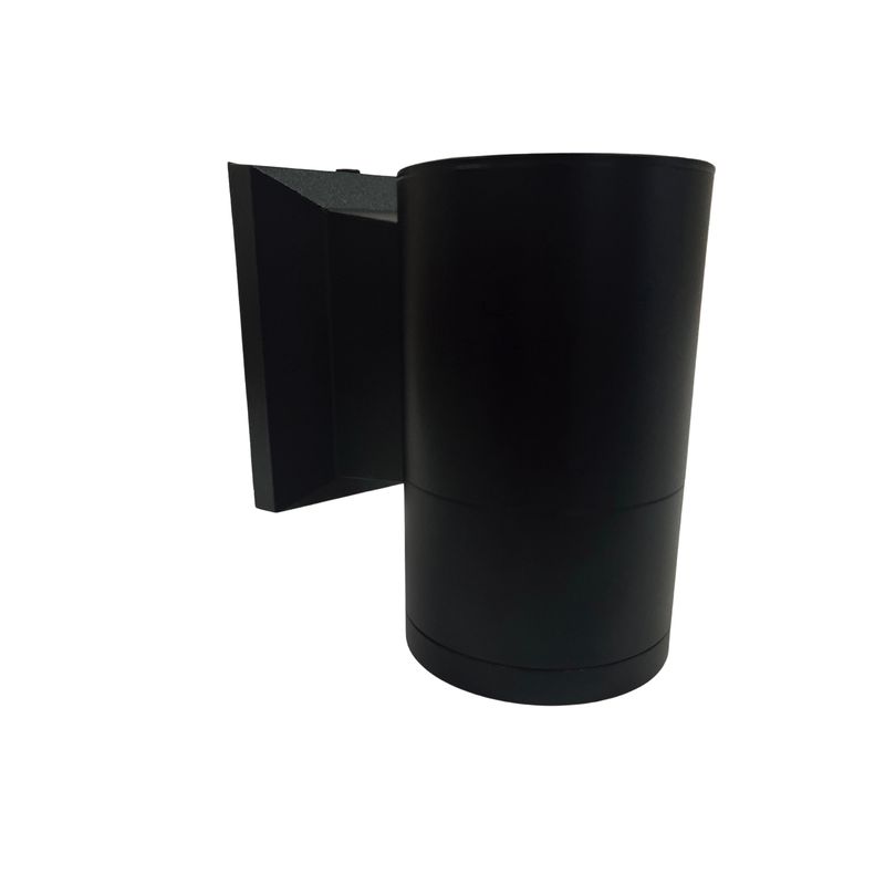 HB LEDS - Apliqué Simple Porta GU-10 Cilindro Kapelle Negro