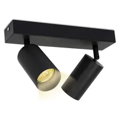 HB LEDS - Foco Spotlight Sobrepuesto 2xGU-10 Altair II Negro