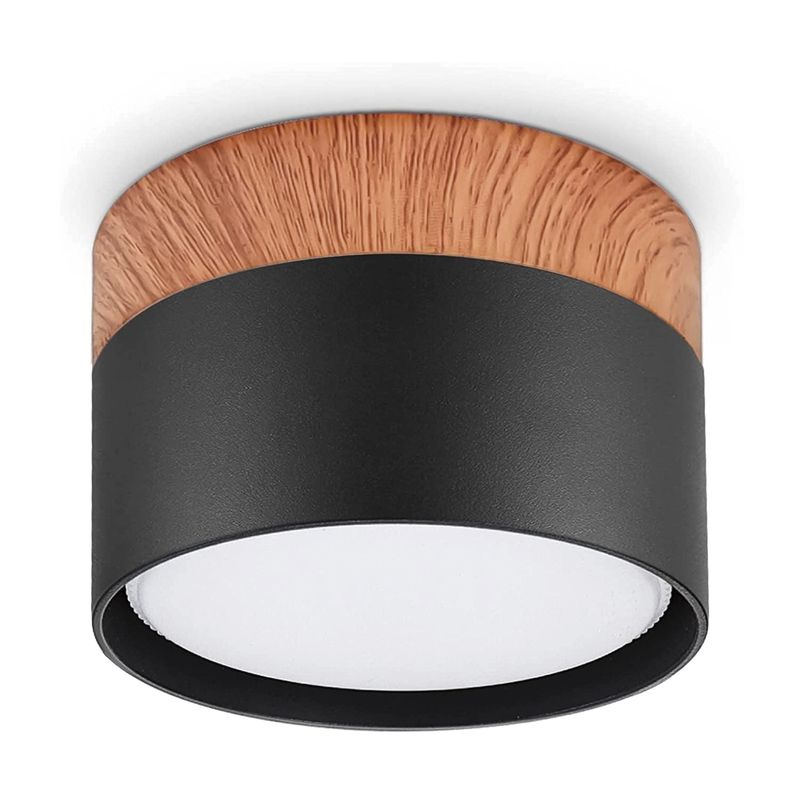 HB LEDS - Panel LED Deco Sobrepuesto Madera 6W Negro Frío