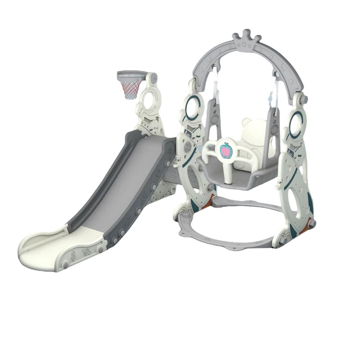 LUBABYCAS - Resbalín Columpio 3 En 1 Lubabycas Gris