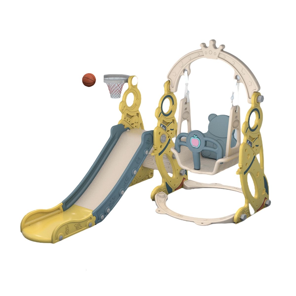 LUBABYCAS - Resbalín Columpio 3 En 1 Lubabycas Amarillo