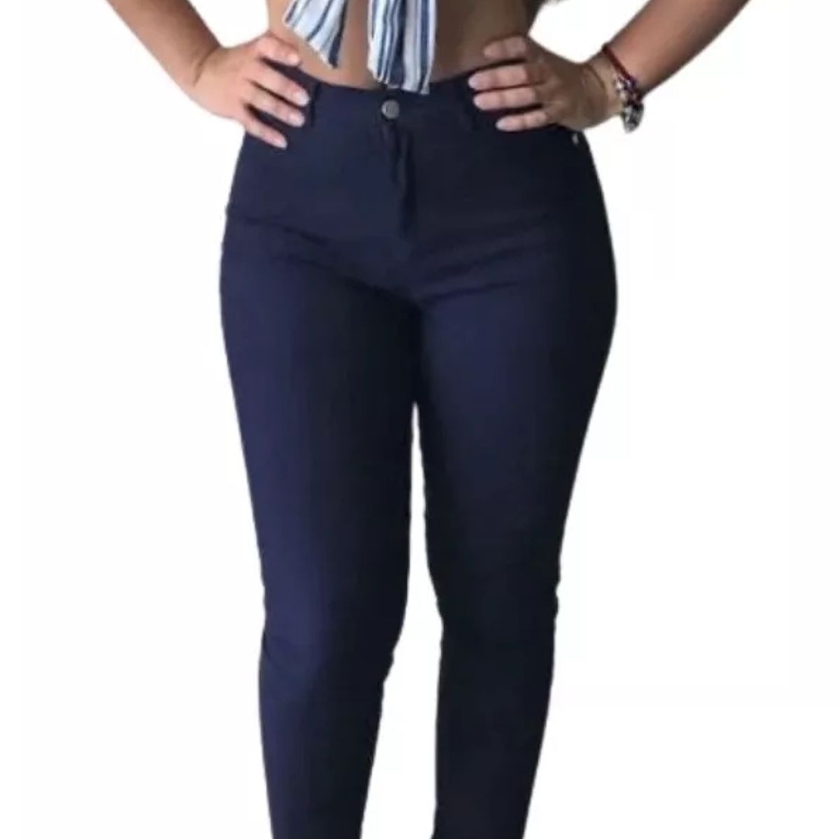 LOOK SHOP - Leggins Tela Jeans Pantalon Elasticado Calza Lindo Calce. 48
