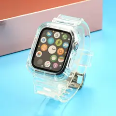 GENERICO - Carcasa con Correa Transparente para Apple Watch de 38 / 40 / 41 mm