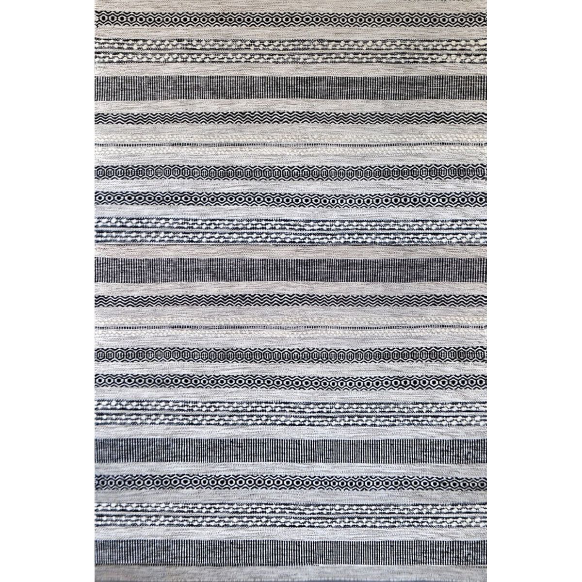 BAZHARS - Alfombra 230X330 cm Am Bol 101 Grey Black Bazhars