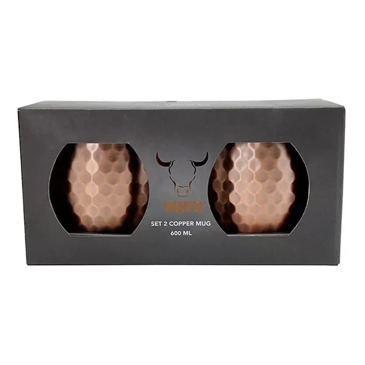 WAYU - Set 2 Tazones Para Tragos Copper Mug Cobre 600ml