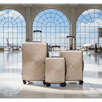 Set 3 Maletas Rigidas Ruedas 360 ORO ROSA 27