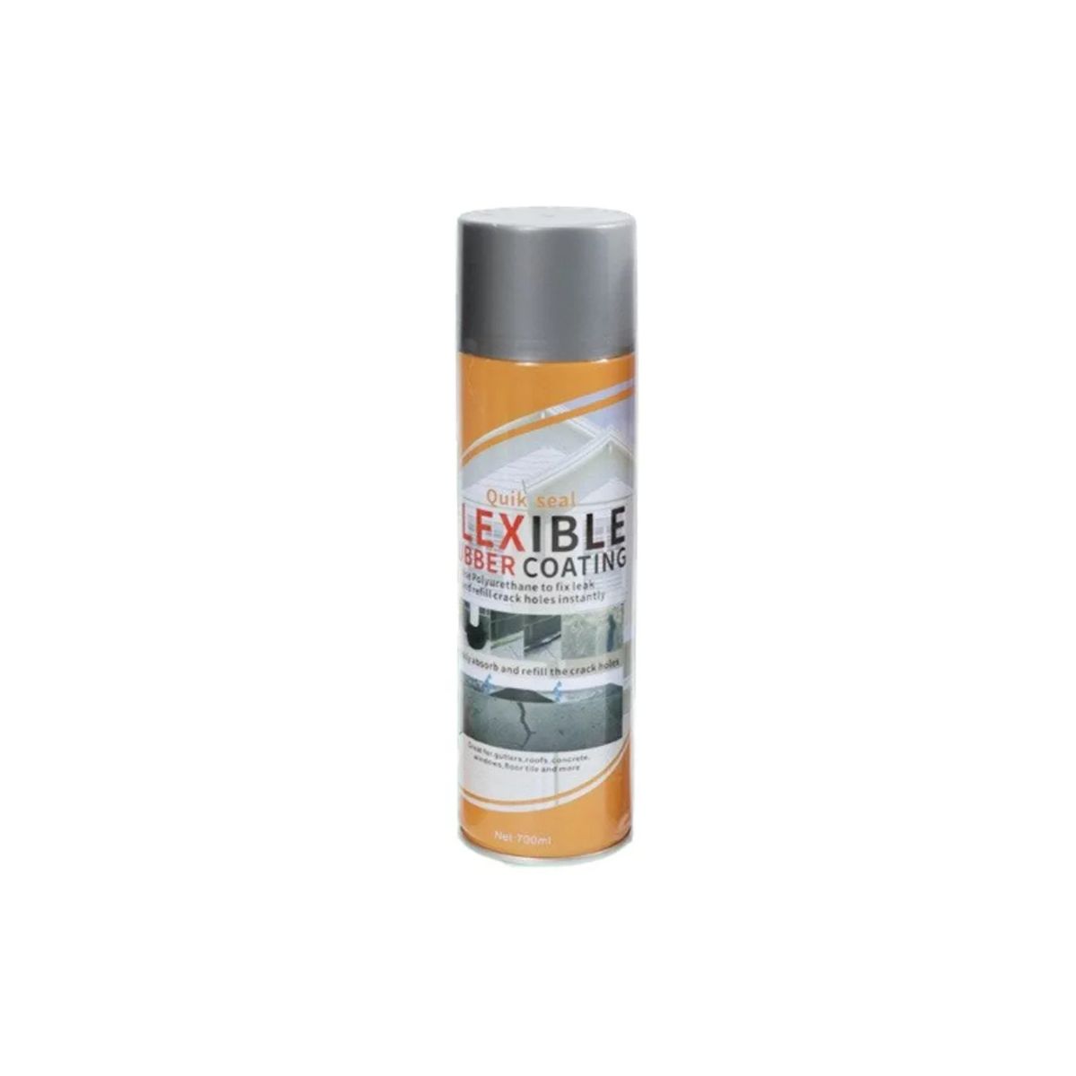 IMPORTCLICK - Sellador Instantáneo Fuga Agua Techo Tubería Aerosol 700 ML Gris - Gris