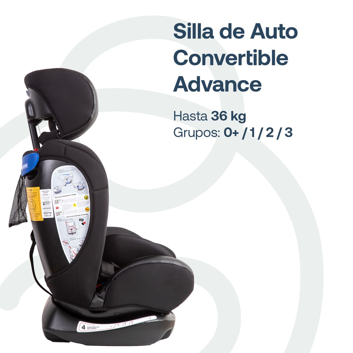 BEBESIT - Silla de Auto Convertible Advance Negra Bebesit