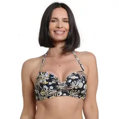 SAMIA - Bikini sostén con copa blanda C-D amarillo