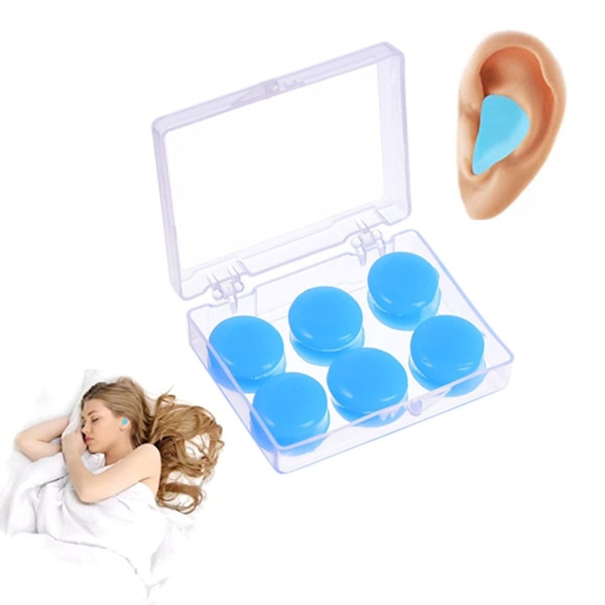 KUANGYE - Tapones Oídos - Silicona Hipoalergénica Moldeable 3 Pares