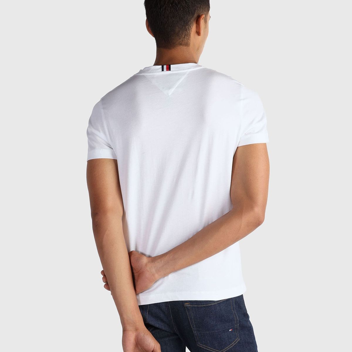 TOMMY HILFIGER - Polera Logo Repeat Blanco Tommy Hilfiger