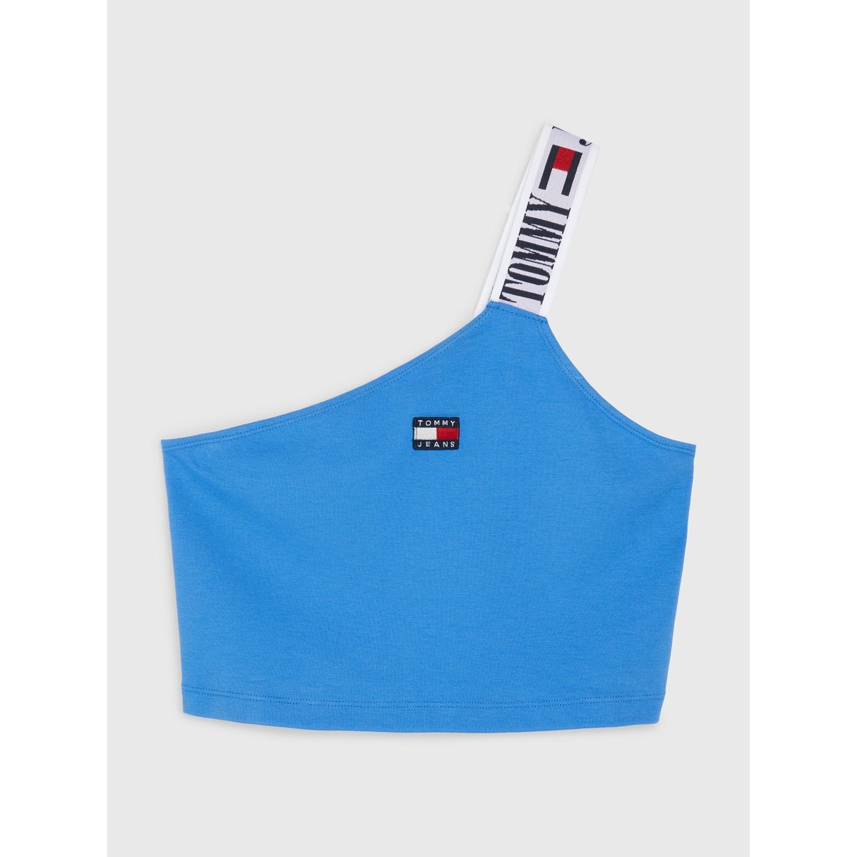 TOMMY HILFIGER - Polera Pop Taping Con Logo Turquesa Tommy Jeans