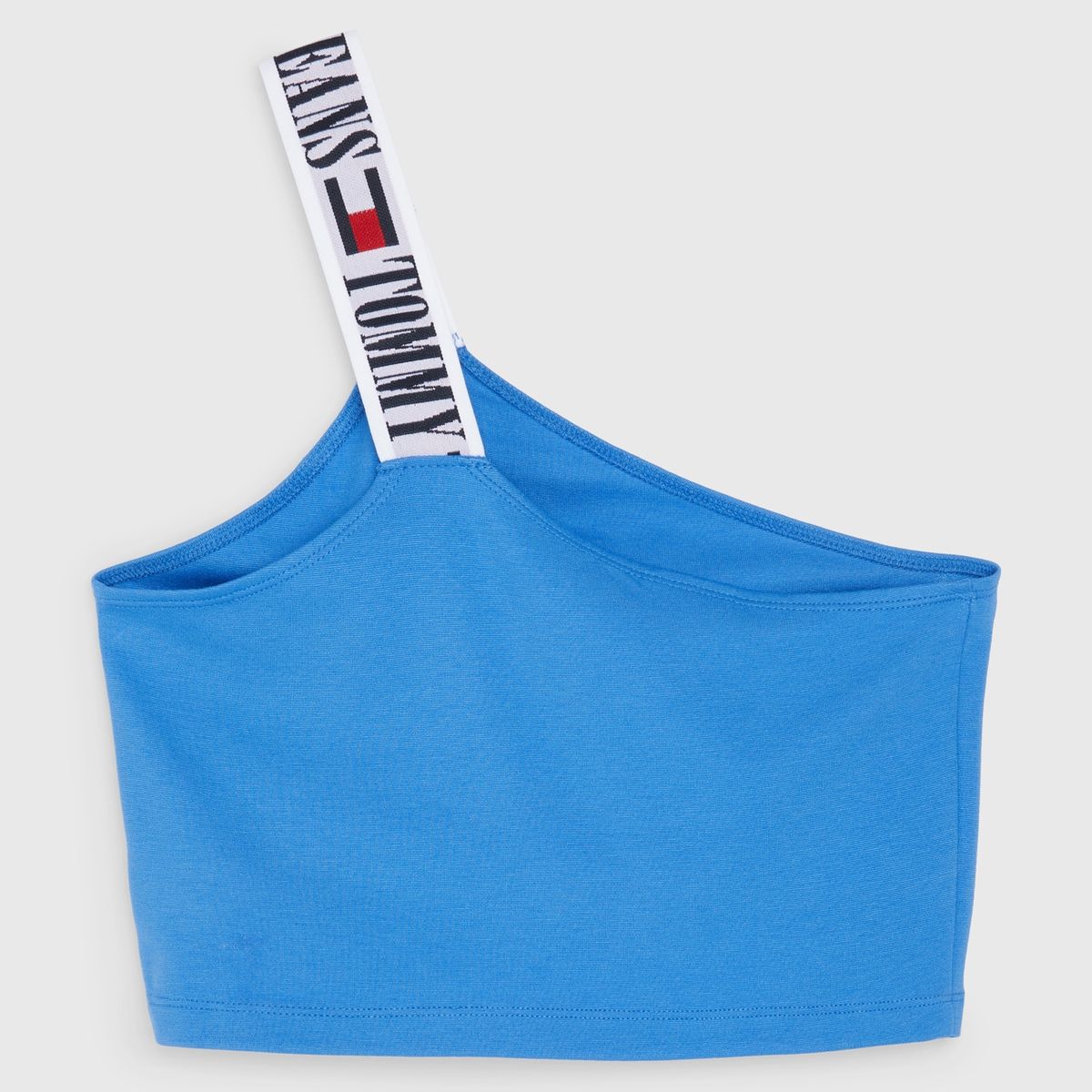 TOMMY HILFIGER - Polera Pop Taping Con Logo Turquesa Tommy Jeans