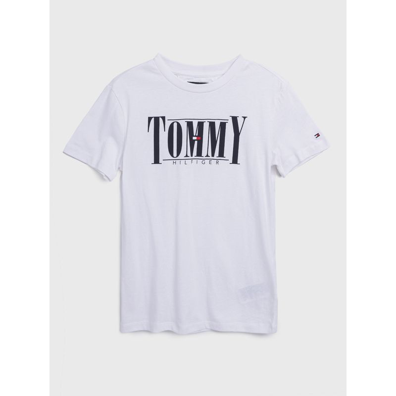 TOMMY HILFIGER - Polera Wcc Cotton Con Logo Blanco Tommy Hilfiger
