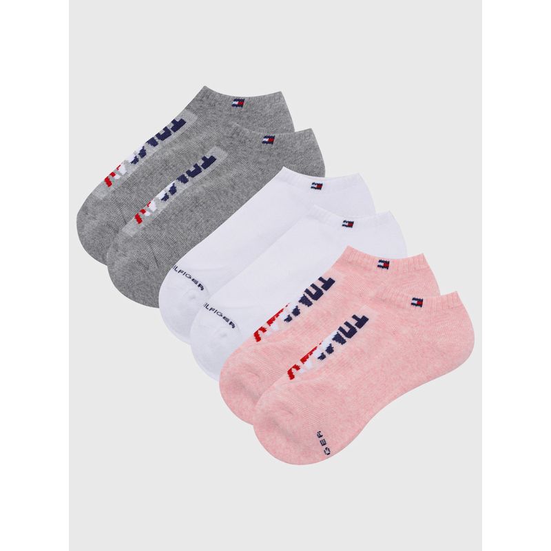 TOMMY HILFIGER - Pack De 3 Pares De Calcetines Con Logo Multicolor Hombre