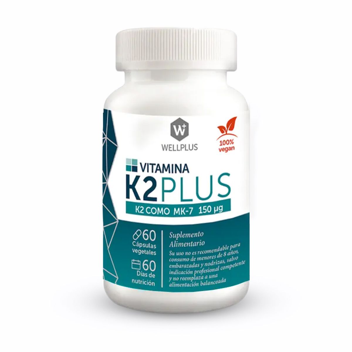 WELLPLUS - Vitamina K2 Plus 60 cápsulas.