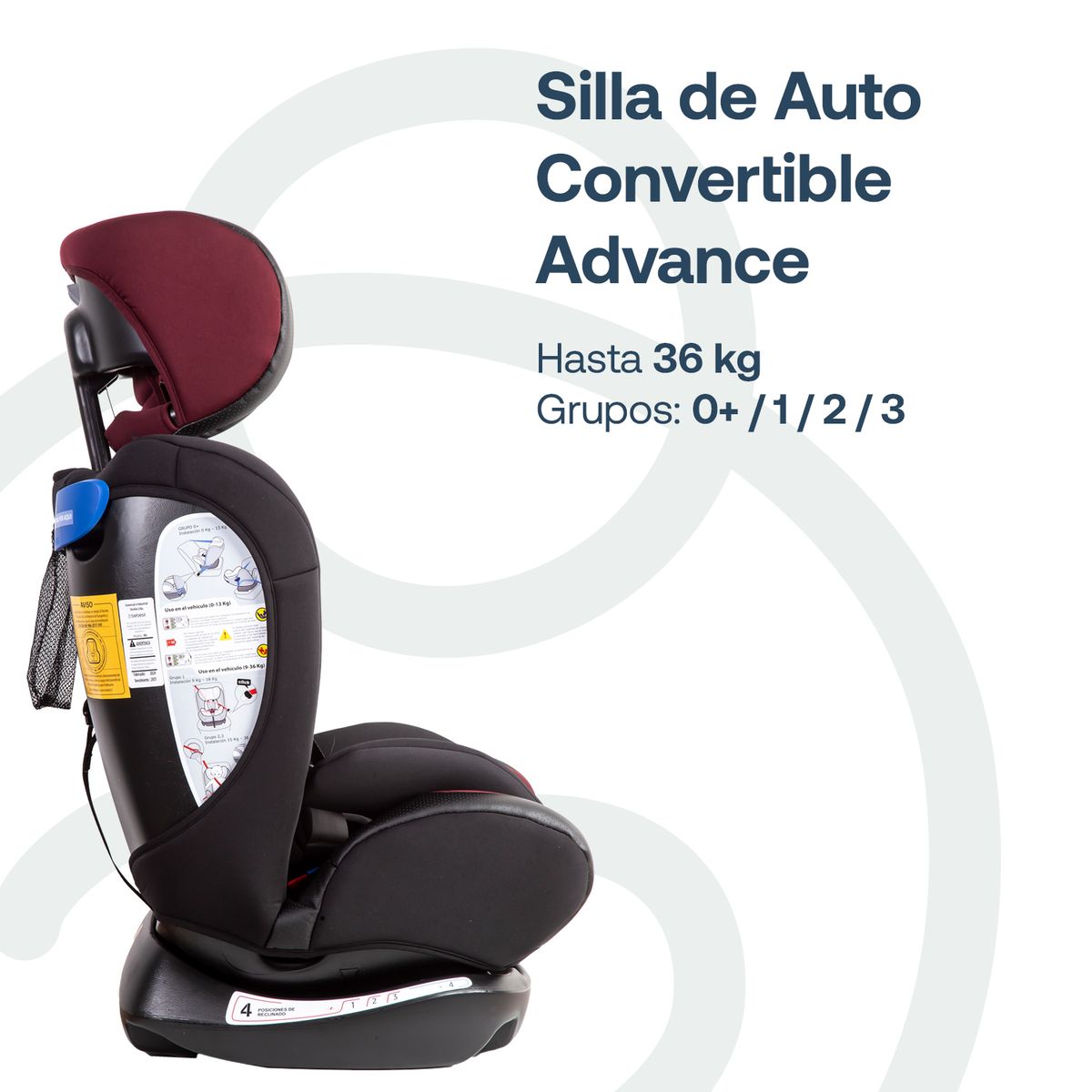 BEBESIT - Silla de Auto Convertible Advance Roja Bebesit