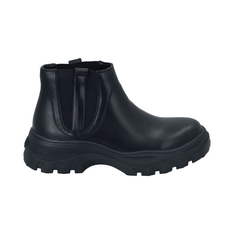 Botin Mujer Negro Plataforma Cota