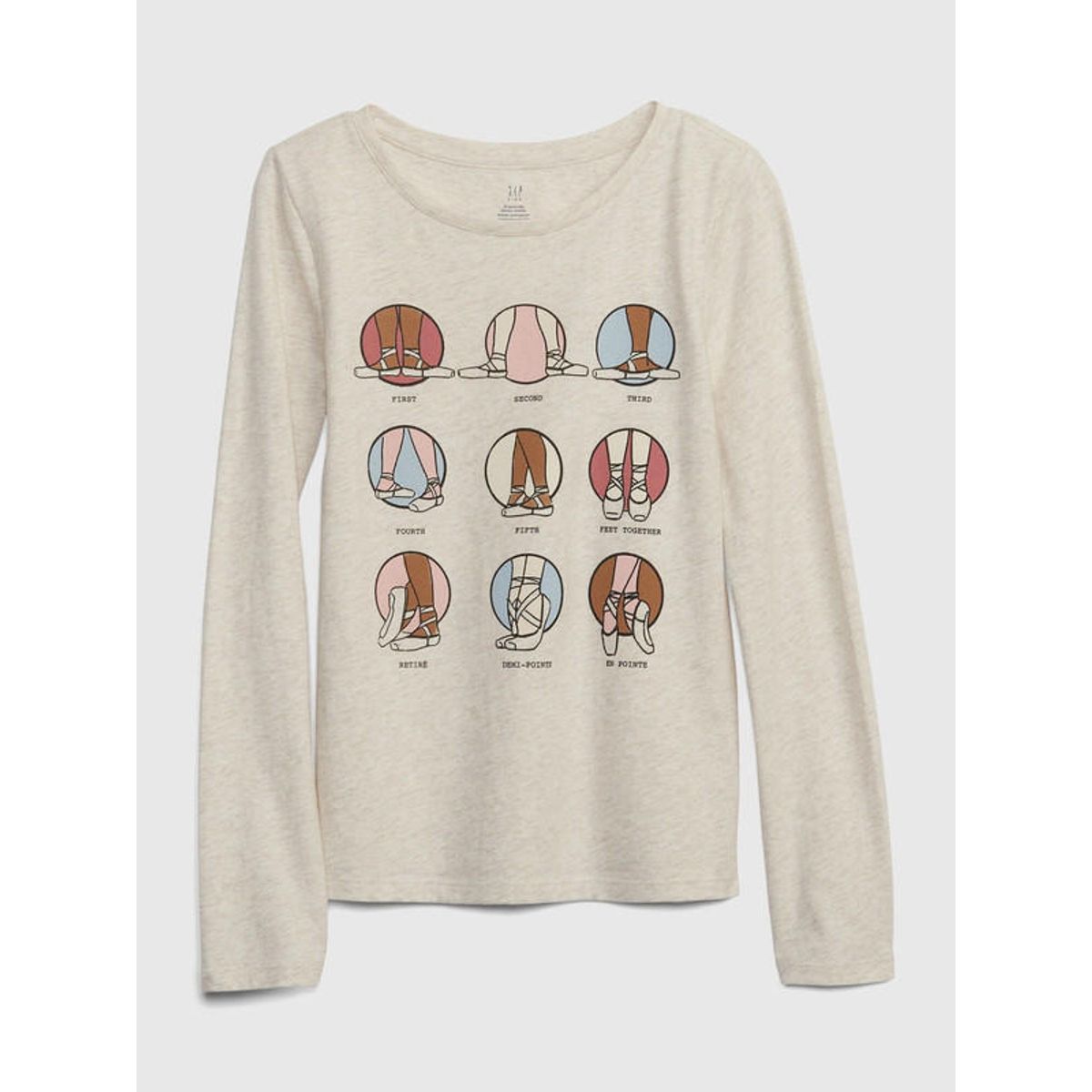 GAP - Polera Niña Gap Manga Larga 1 Algodón Orgánico Beige