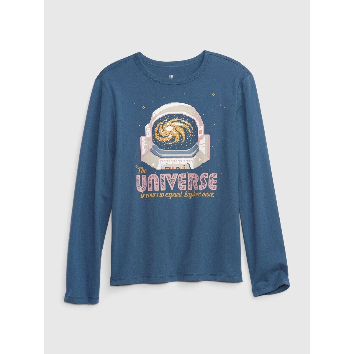 GAP - Polera Niño Gráfica Manga Larga Azul GAP