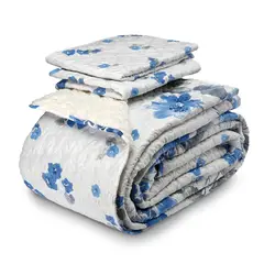 SILENZIO - Quilt Sherpa Flower 2 plazas