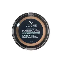 VOGUE - Polvo Compacto Mate Natural + Ácido Hialurónico - Tono Canela