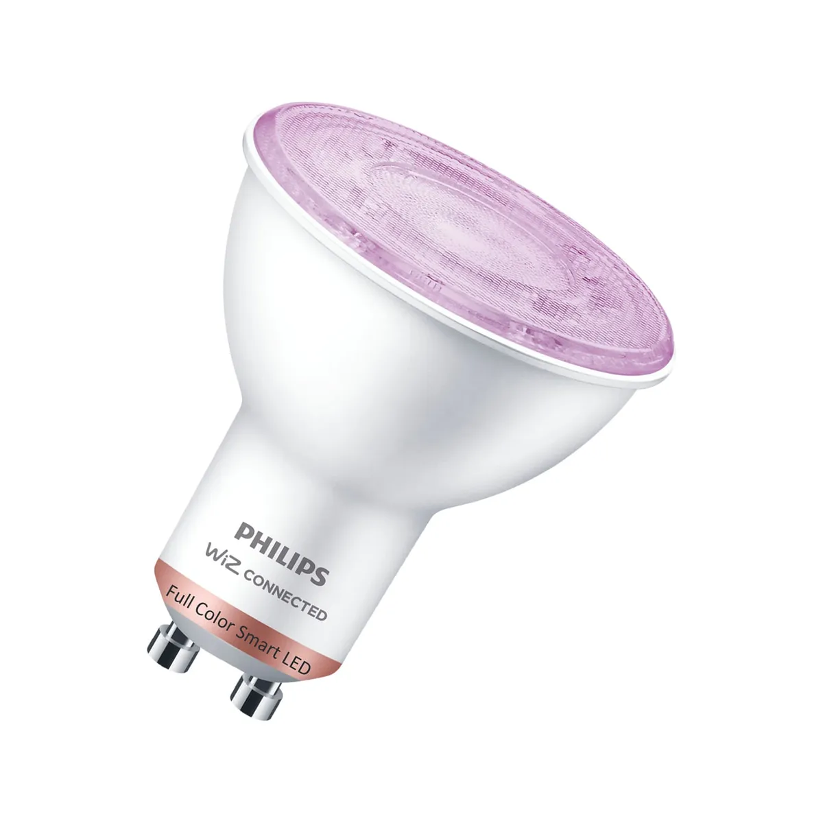 GENERICO - AMPOLLETA GU10 WIZ INTELIGENTE 4,7W L/CÁLDA A FRÍA Y RGB BCO