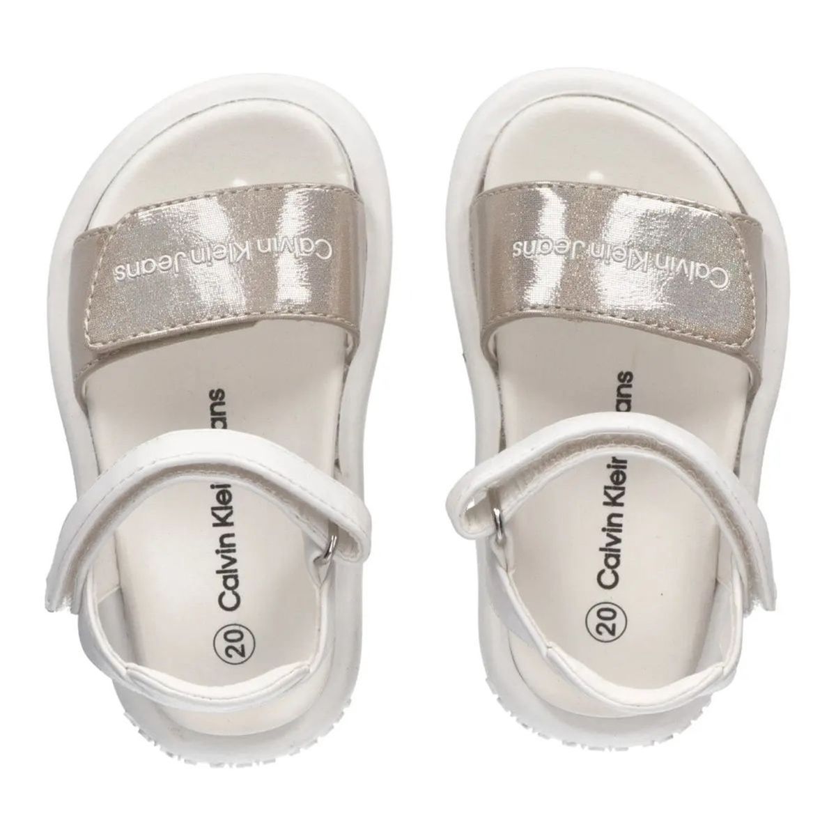 CALVIN KLEIN - Sandalia Niñas Velcro Beige Calvin Klein