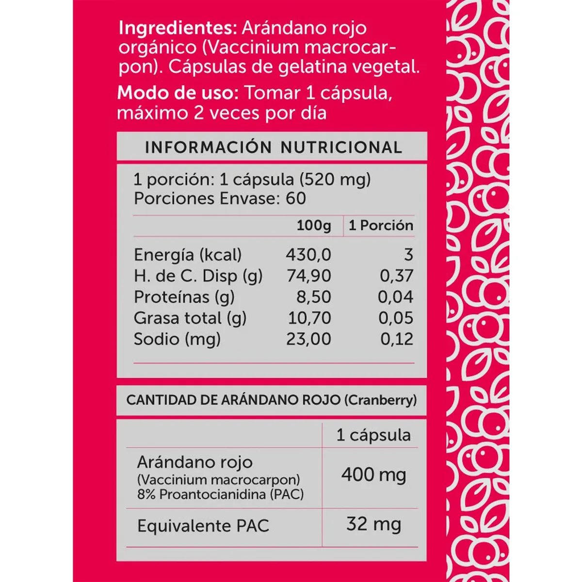 WELLPLUS - Cranberry Plus 60 cápsulas