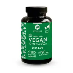 WELLPLUS - Vegan Omega DHA 600 180 cápsulas.