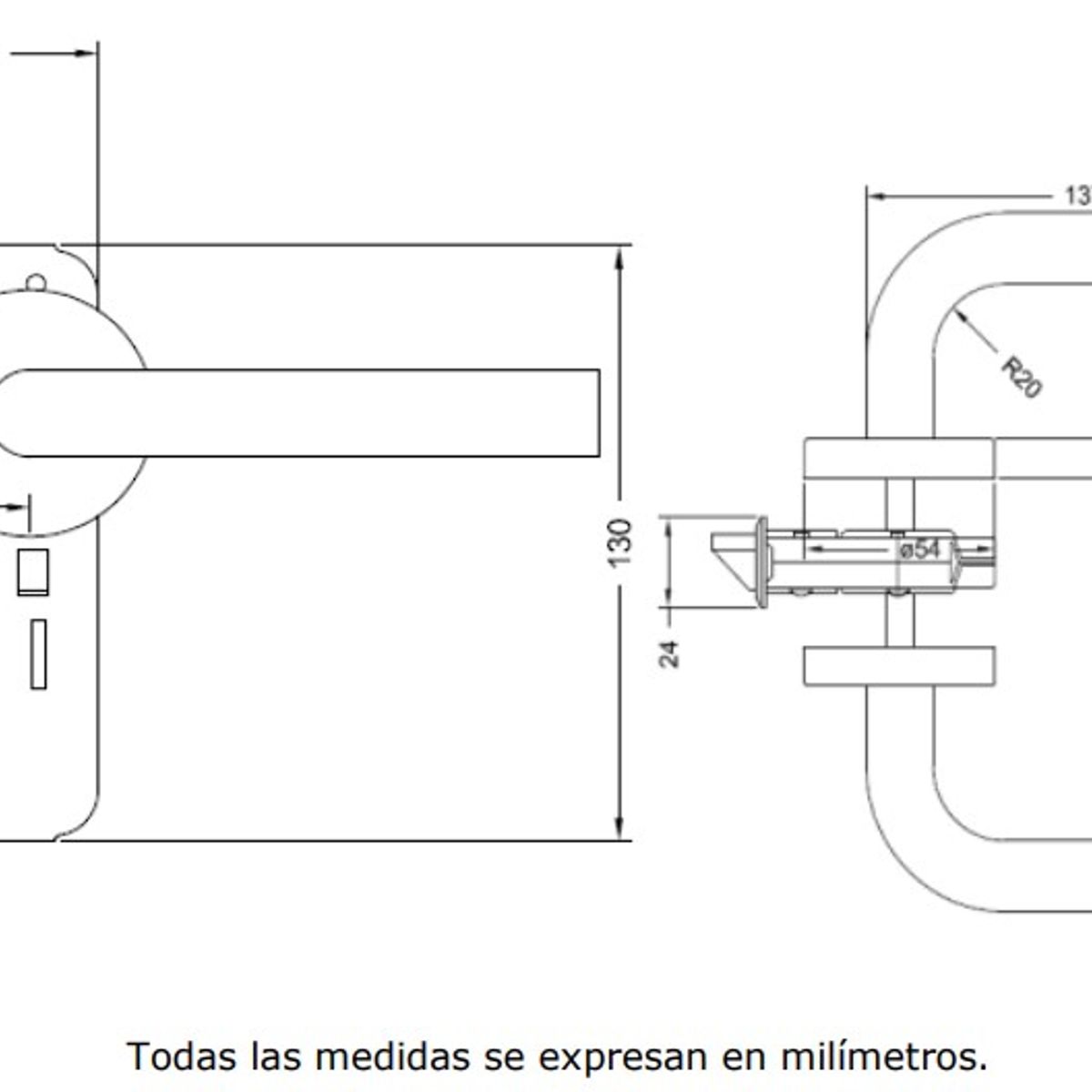 YALE - Cerradura Embutida Yale Roma B40 Libre Paso