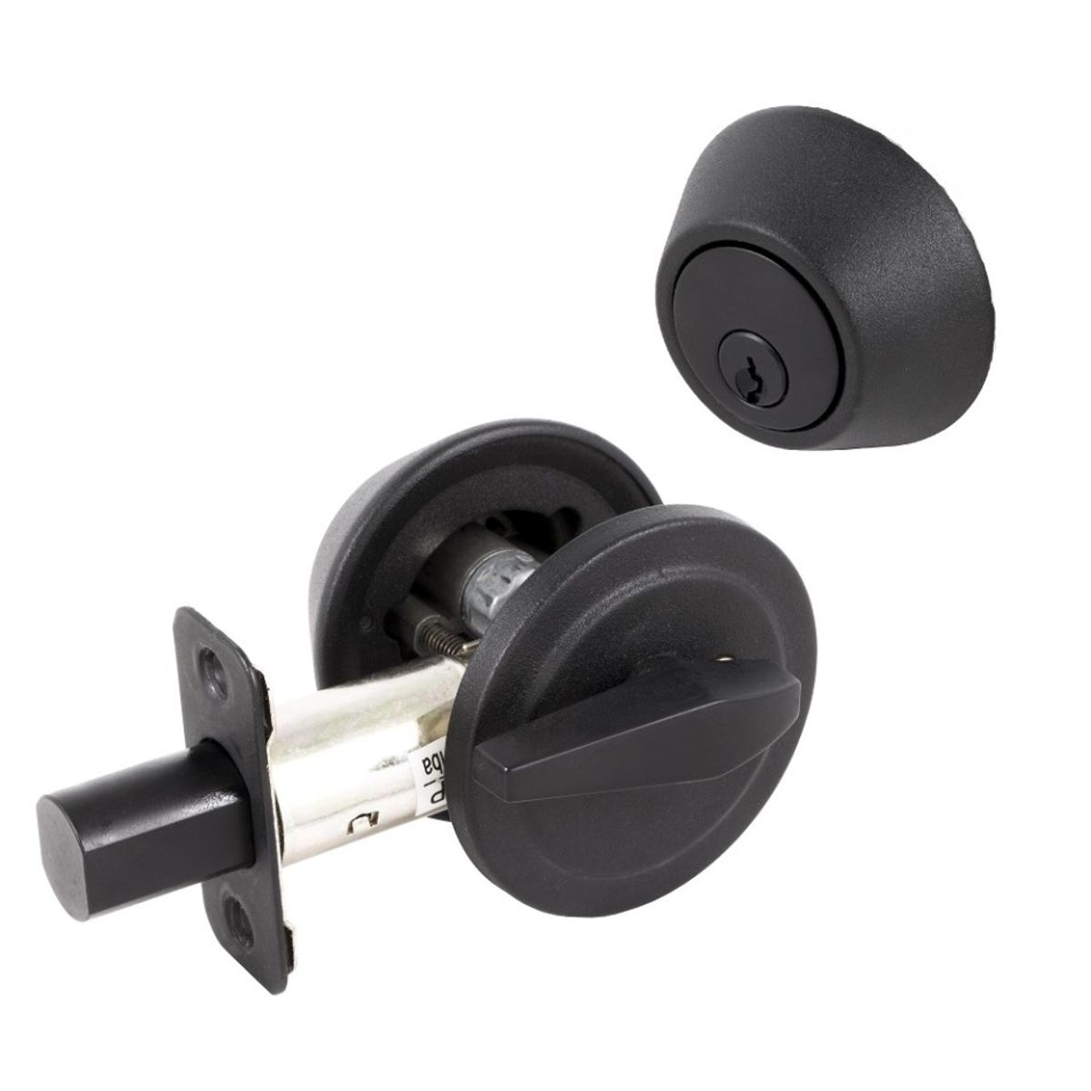 YALE - Cerrojo Auxiliar Yale Llave/Perilla Negro