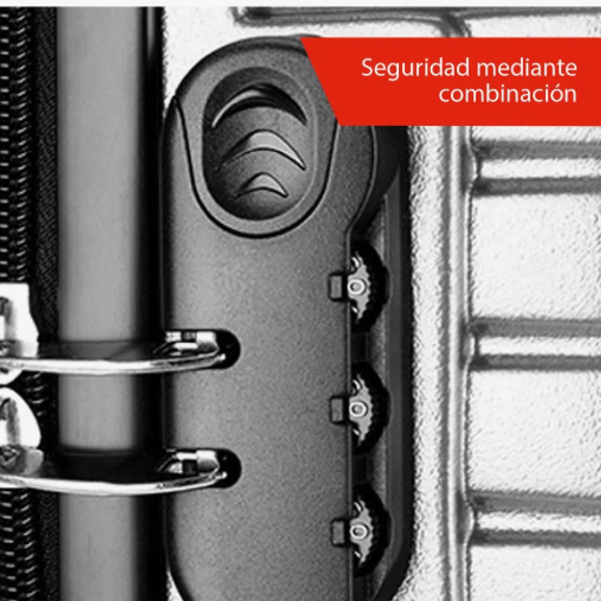 GENERICO - Set 3 Maletas Rigidas Ruedas 360- Gris L