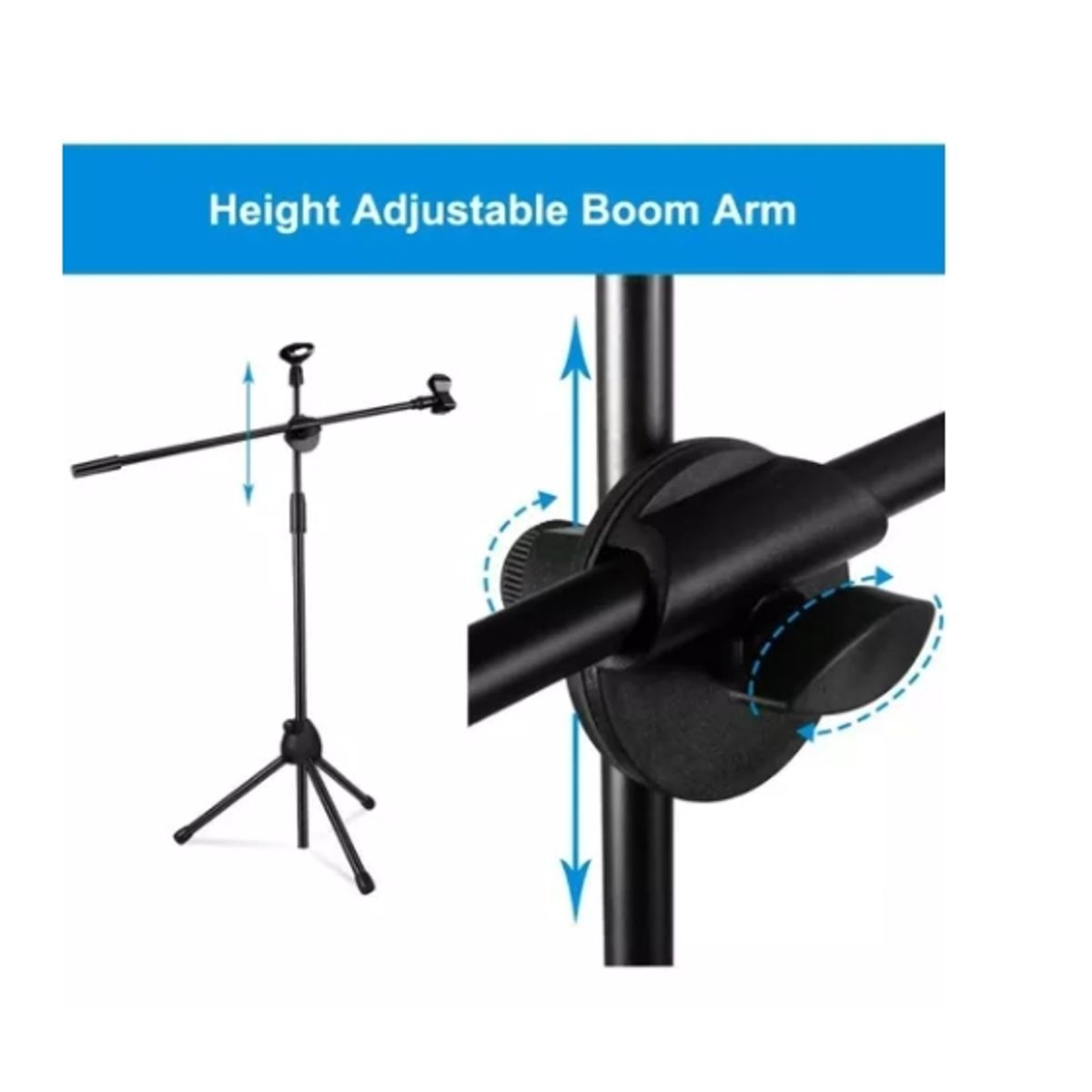 ESHOPANGIE - Soporte Con Brazo Para Microfono Atril De Microfono 2en1