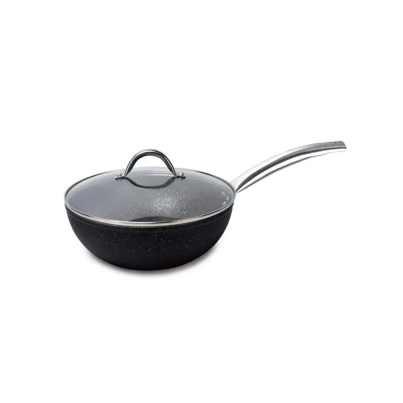 GENERICO - Wok Pompei Aluminio Forjado Antiadherente Marmolizado Wens 28cm