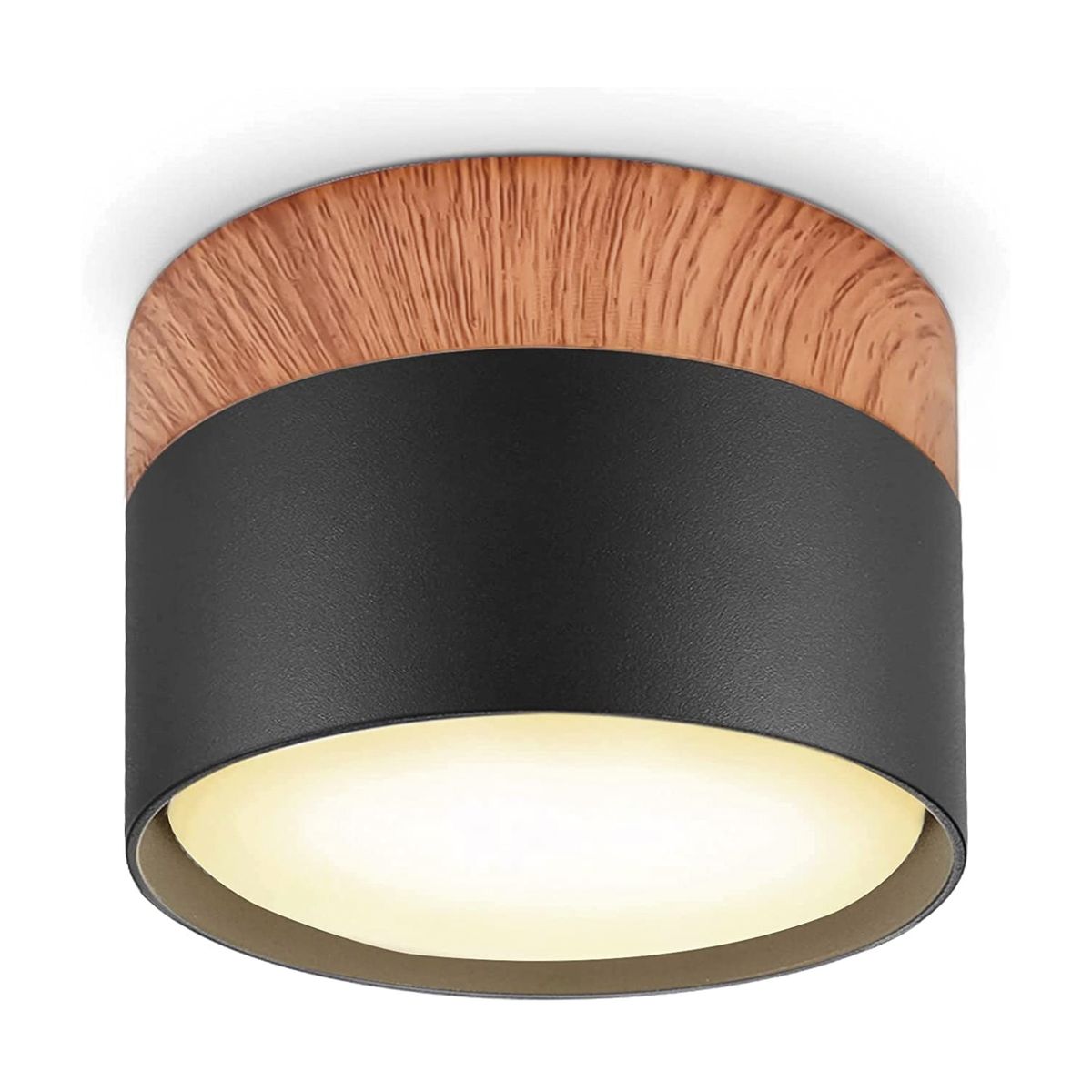 AVC Y VELL MAX - Panel LED Deco Sobrepuesto Madera 6W Negro Cálido