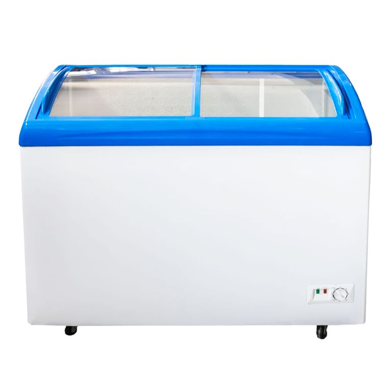 BOZZO Congelador 350 lt Vidrio Curvo 5 canastos