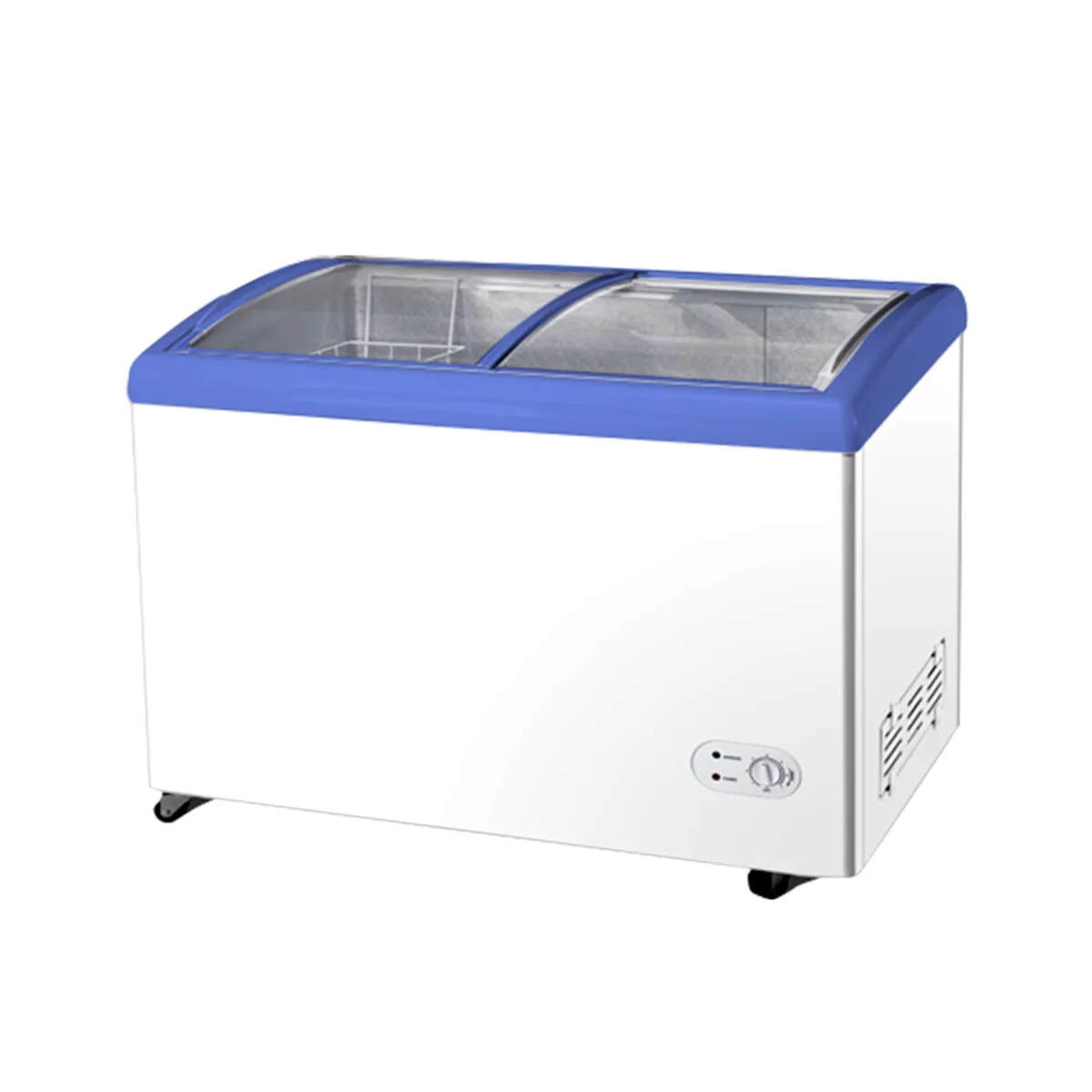 BOZZO - Congelador 350 lt Vidrio Curvo 5 canastos